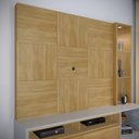 Ver imagem 4 de Home Rack Para TV Até 65 Polegadas Sala Quarto 2 Portas 3 Prateleiras MDF Marrom Madeira Off White