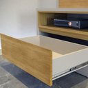Ver imagem 5 de Home Rack Para TV Até 65 Polegadas Sala Quarto 2 Portas 3 Prateleiras MDF Marrom Madeira Off White