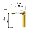 Ver imagem 6 de Torneira de Banheiro Lavabo Grécia Monocomando 100% Metal Premium Quente e Fria Dourada Goldenx
