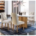 Ver imagem 7 de Conjunto Sala de Jantar Mesa com 4 Cadeiras Cayman Espresso Móveis