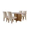 Ver imagem 2 de Conjunto Sala de Jantar Mesa com 4 Cadeiras Cayman Yescasa