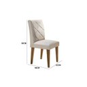Ver imagem 5 de Conjunto Sala de Jantar Mesa com 4 Cadeiras Cayman Yescasa Marrom/Off White/Imbuia/Veludo Creme