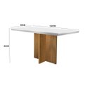 Ver imagem 4 de Conjunto Sala de Jantar Mesa com 4 Cadeiras Cayman Yescasa Marrom/Off White/Imbuia/Veludo Creme