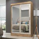 Ver imagem 1 de Guarda-Roupa Solteiro 2 Portas 2 Gavetas com Espelho Cancún Maxel