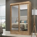 Ver imagem 5 de Guarda-Roupa Solteiro 2 Portas 2 Gavetas com Espelho Cancún Maxel