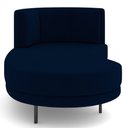 Ver imagem 6 de Chaise Longue Divã 164cm Braço Esquerdo Logus D06 Veludo Azul - Mpozenato