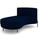 Ver imagem 1 de Chaise Longue Divã 164cm Braço Esquerdo Logus D06 Veludo Azul - Mpozenato