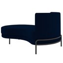 Ver imagem 5 de Chaise Longue Divã 164cm Braço Esquerdo Logus D06 Veludo Azul - Mpozenato