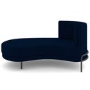 Ver imagem 7 de Chaise Longue Divã 164cm Braço Esquerdo Logus D06 Veludo Azul - Mpozenato