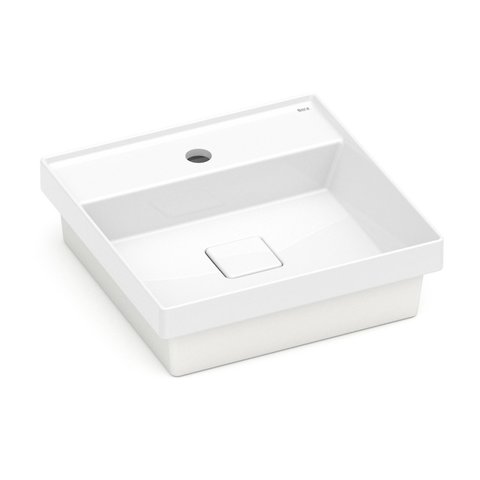 Cuba de Sobrepor 12,5cm x 40cm com Mesa Terra Roca Branco