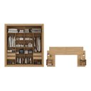 Ver imagem 5 de Guarda-Roupas Casal Espelho e Cabeceira com 2 Mesas de Cabeceira Multimóveis MP4327