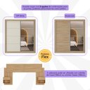 Ver imagem 6 de Guarda-Roupas Casal Espelho e Cabeceira com 2 Mesas de Cabeceira Multimóveis MP4327