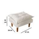 Ver imagem 4 de Poltrona de Amamentação Quarto de Bebê com Puff Melina Suede Cor:bege