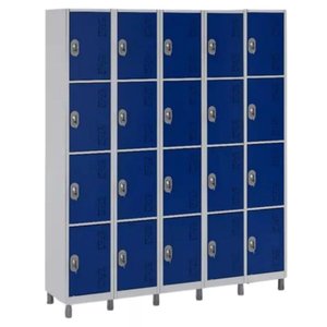 Guarda Volumes de Aço 20 Portas Locker para Vestiarios:azul Del Rey