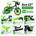 Ver imagem 3 de Bicicleta Infantil Aro 12 Nathor Rodinhas e Garrafinha 3+ Anos