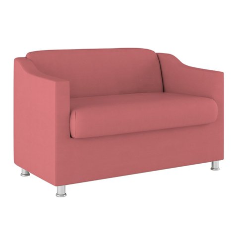 Sofá Namoradeira 2 Lugares Tilla Sala de Espera – Balaqui Decor Cor:Rosa