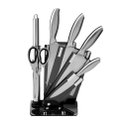 Ver imagem 3 de Jogo De Facas Inox Suporte Acrílico 7 Peças Preto