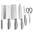 Ver imagem 5 de Jogo De Facas Inox Suporte Acrílico 7 Peças Preto