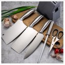 Ver imagem 1 de Jogo De Facas Inox Suporte Acrílico 7 Peças Preto