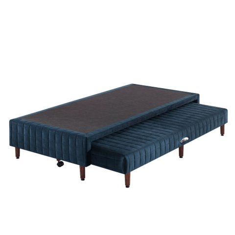 Base Box+cama Auxiliar 88x188x37cm Sommier Azul