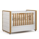 Ver imagem 2 de Jogo de Quarto Infantil Tutto New Cômoda 1 Porta e Berço Branco Soft/freijó com Capitonê - Matic
