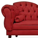 Ver imagem 2 de Divã Cancun 185 Cm Direito Vermelho