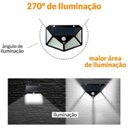Ver imagem 2 de Kit 3 Luminária Solar Parede 100 Led Sensor Presença Leds