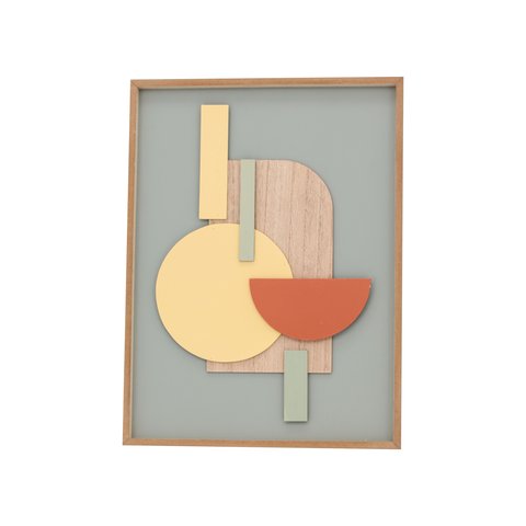 Quadro Decorativo Abstrato em Mdf 30x40cm