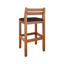 Ver imagem 5 de Kit 4 Banquetas em Madeira Maciça Ibiza 78 Cm - Malbec Assento Preto