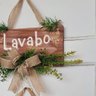 Placa Madeira Lavabo 37x38 - 5