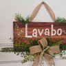 Placa Madeira Lavabo 37x38 - 2