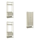 Ver imagem 4 de Guarda-roupa Closet Modulado Casal 6 Gavet 3 Cabideiros Estrutura Metalica 250cm