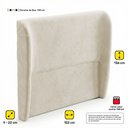 Ver imagem 4 de Cabeceira para Cama Box Casal Padrão Liah 140cm Bouclê Bege - Abmaza