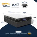 Ver imagem 3 de Cama Box Baú com Colchão Gazin de Espuma D28 Pillow Top Ortoblack Casal 138cm