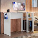 Ver imagem 3 de Mesa Computador Gamer 108 Cm Slim com Suporte Ssx Multicoisas Branco