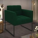Ver imagem 6 de Poltrona Sala de Estar Industrial Preto Elisa Bouclê Verde D03 - D'Rossi