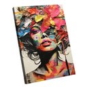 Ver imagem 2 de Quadro Retrato de Colagem Mulher Colorida -- Br Artes