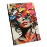 Quadro Retrato de Colagem Mulher Colorida -- Br Artes - 2