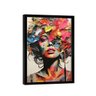 Quadro Retrato de Colagem Mulher Colorida -- Br Artes - 1