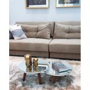 Ver imagem 4 de Conjunto de Mesa de Centro Redonda Espelhada Fit White Demoglass