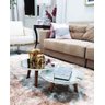 Conjunto de Mesa de Centro Redonda Espelhada Fit White Demoglass - 3