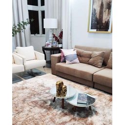 Conjunto de Mesa de Centro Redonda Espelhada Fit White Demoglass - 5