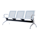 Ver imagem 1 de Cadeira Longarina Aeroporto Cromada 3 Lugares - Sala de espera