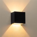 Ver imagem 4 de Luminária Arandela 2 Fachos Slim Preta Externa Interna St397