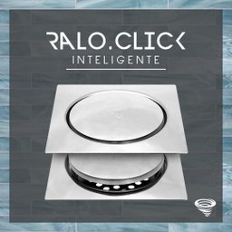 Ralo Inteligente Banheiro Click Inox Quadrado 9,4x9,4 Lavabo - 2