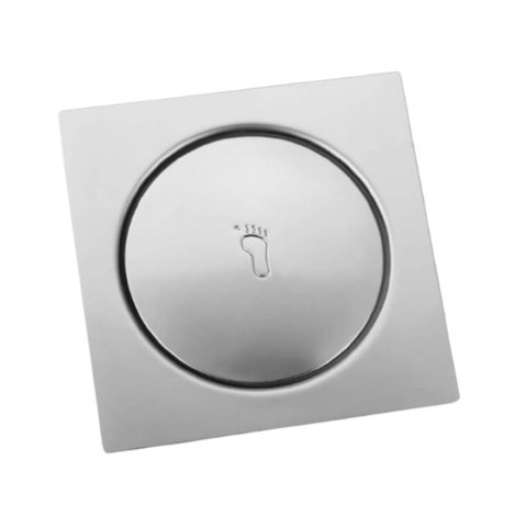 Ralo Inteligente Banheiro Click Inox Quadrado 9,4x9,4 Lavabo