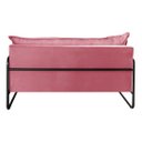 Ver imagem 2 de Sofá Diva 2 Lugares Namoradeira Industrial Decoração Sala, Varanda, Recepção - Suede Rosa