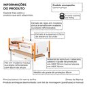 Ver imagem 3 de Cama de Solteiro Mirela com Cama Auxiliar Branco Mel Grade Proteção Acompanha Lençol Infantil Quarto