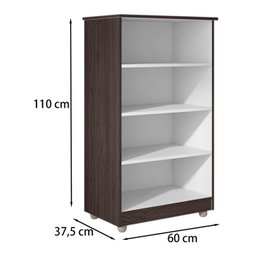 Armario Multiuso 2 Portas Rosana Castanho REAJL Moveis - 4