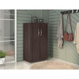 Armario Multiuso 2 Portas Rosana Castanho REAJL Moveis - 5